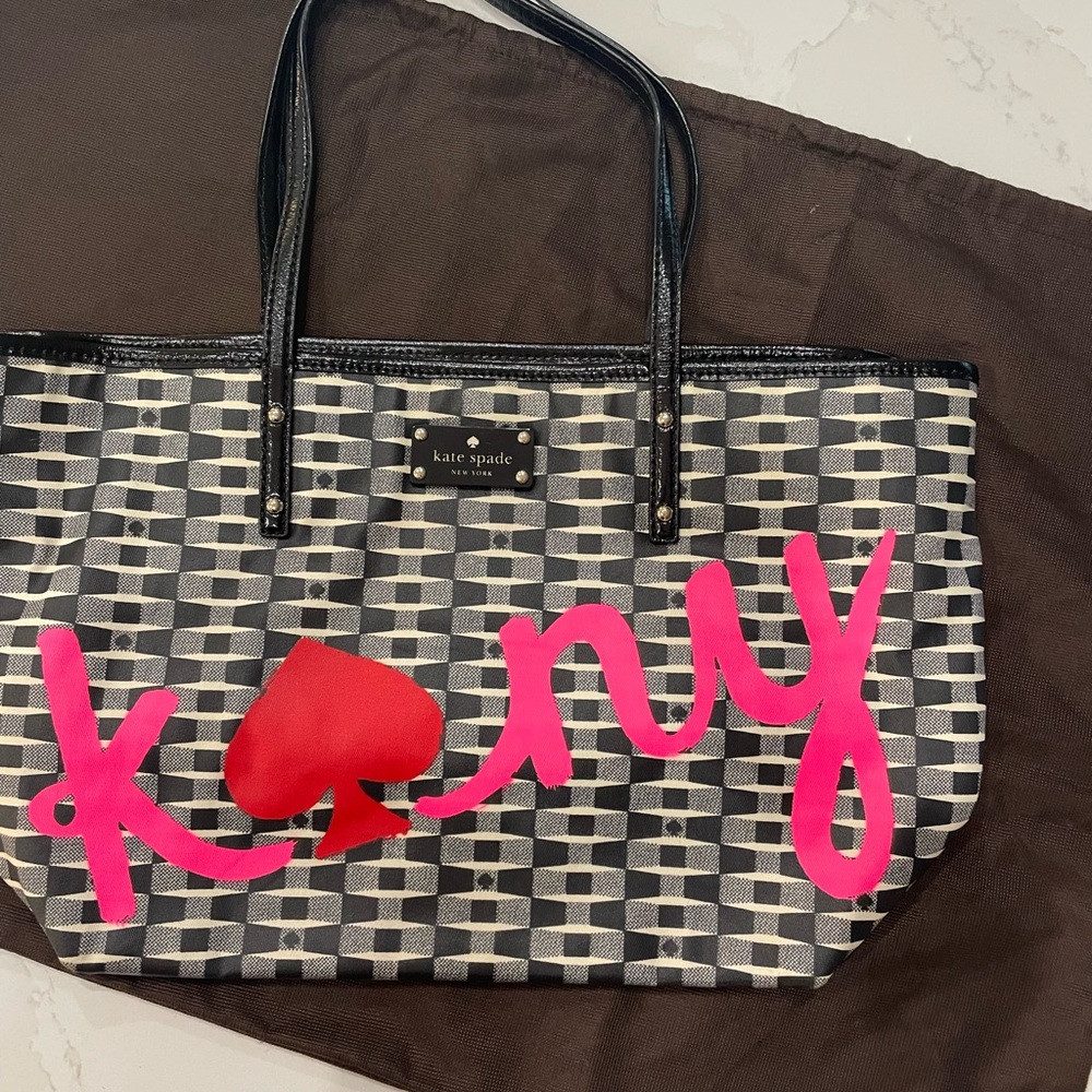Kate Spade Black and Red Tote Bag - Picture 3 of 7